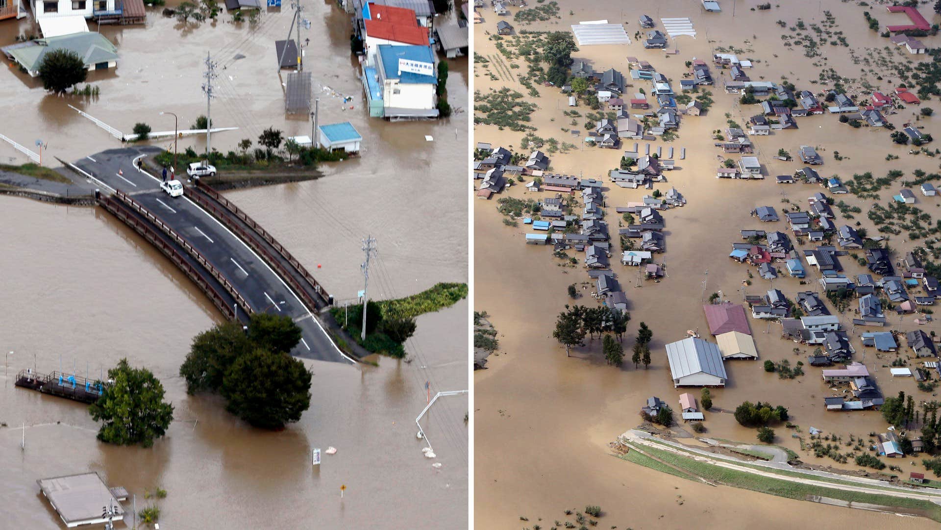 Efter J Ttetyfonen I Japan Bilder Visar F R Delsen