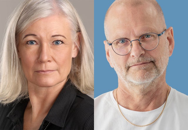 Kommunalrådet Karolina Wallström (L) och Mats-Olof Liljegren skolpolitisk talesperson (L)