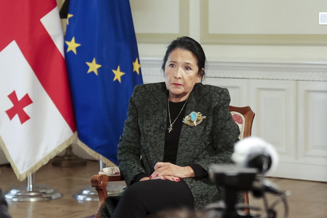 Il presidente della Georgia Salome Zurabishvili.