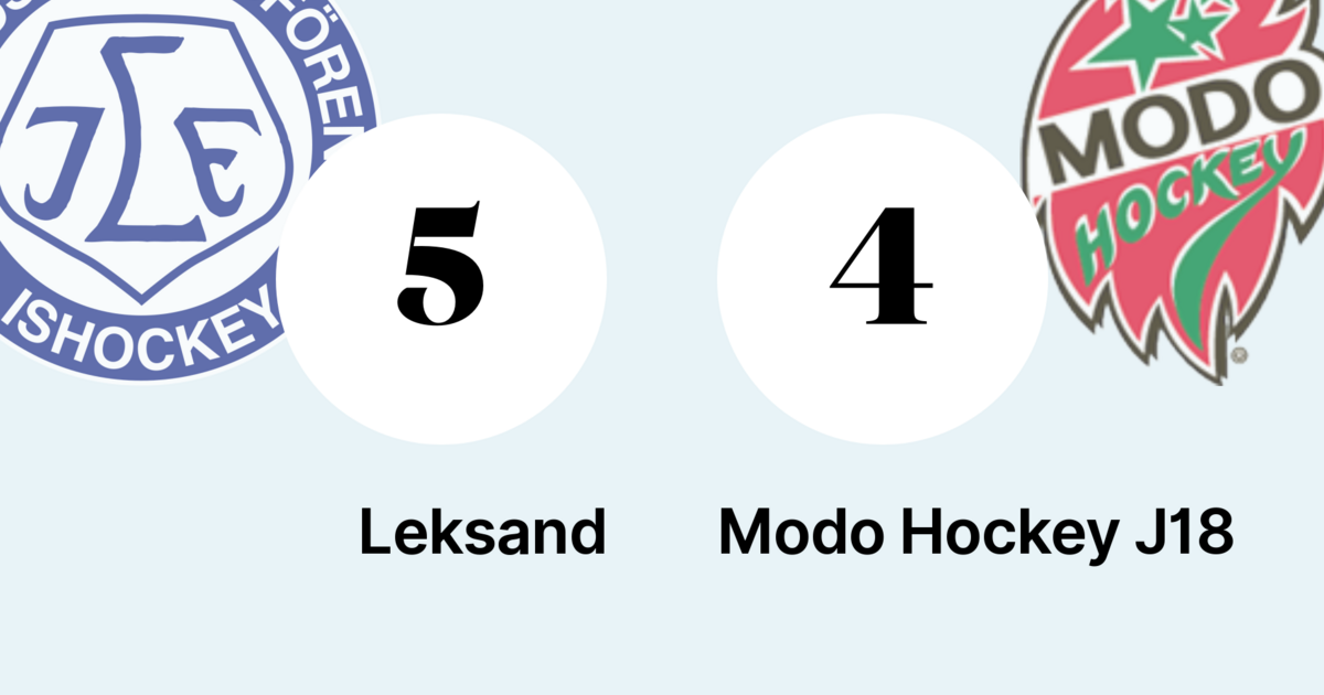 Modo Hockey J18 utslaget i J18 Åttondelsfinal herr efter förlust mot Leksand