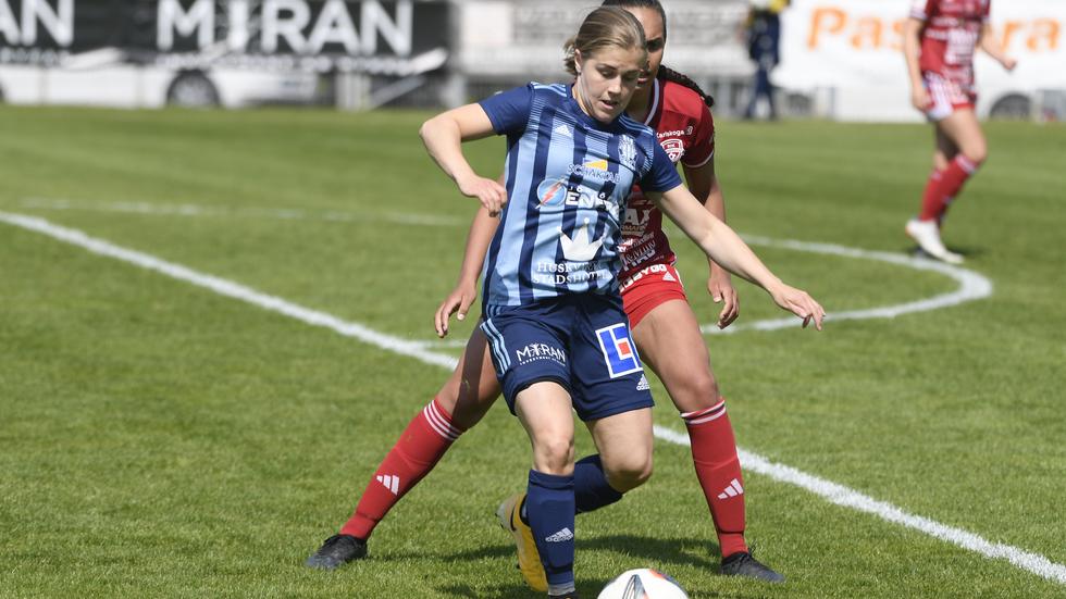 Amanda Samuelsson gjorde det sista målet i matchen. 
