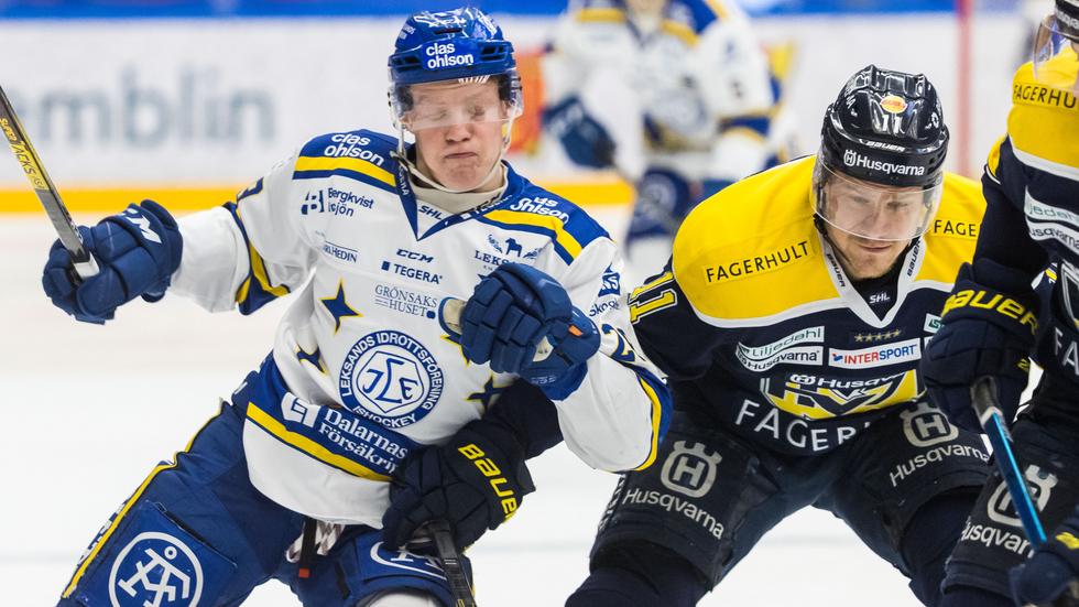 Trots att Leksand har fått sitt första konstaterade fall av covid-19 i herrtruppen kommer tisdagskvällens match mot HV71 att spelas som planerat. Foto: Daniel Eriksson/Bildbyrån.