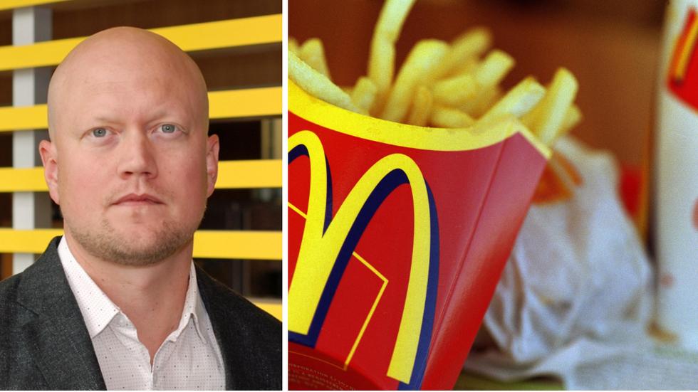 Andreas Larsson är etableringschef för McDonalds i Sverige. Foto: Pressbild/TT