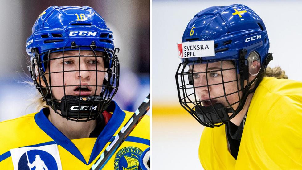 Hilda Svensson och Mira Jungåker, här i den   svenska landslagströjan, är uttagna till VM i Kanada i april.