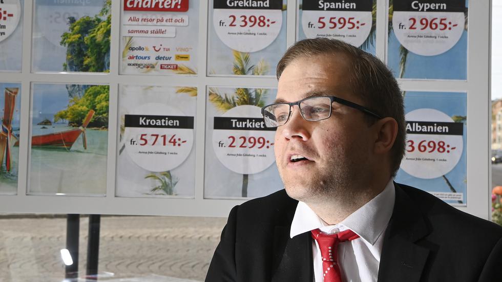 ”Resandet ökar,” säger Niklas Waernelius Sandqvist, säljchef på Ticket. I år planerar 35 procent av Jönköpingsborna att resa utomlands, enligt resebyråns undersökning.