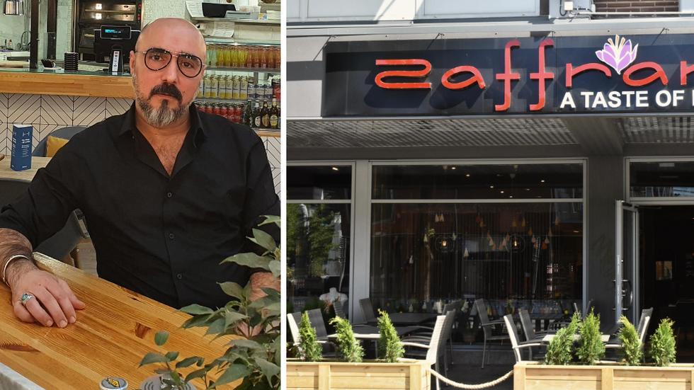 Hamid Roshandel berättar att restaurangen Zaffran är ute till försäljning. Foto: Privat/Johanna Andersson