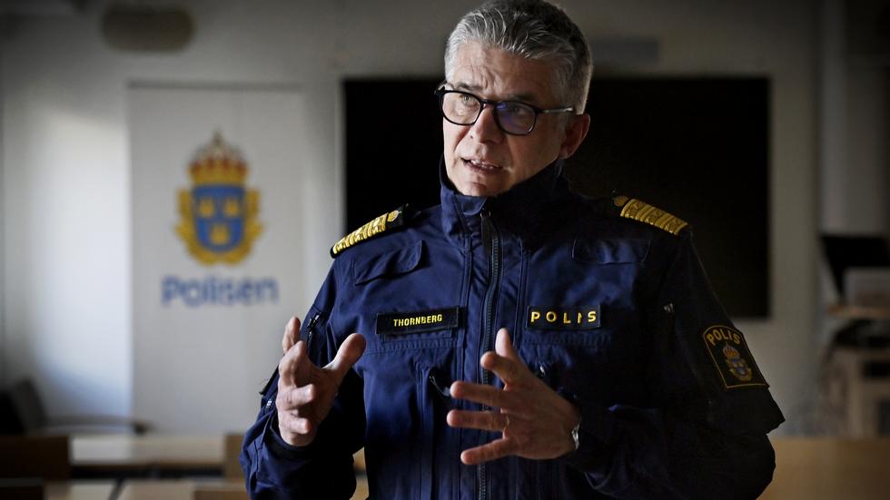Rikspolischef Anders Thornberg gjorde ett verksamhetsbesök på polishuset i Jönköping på onsdagen. 