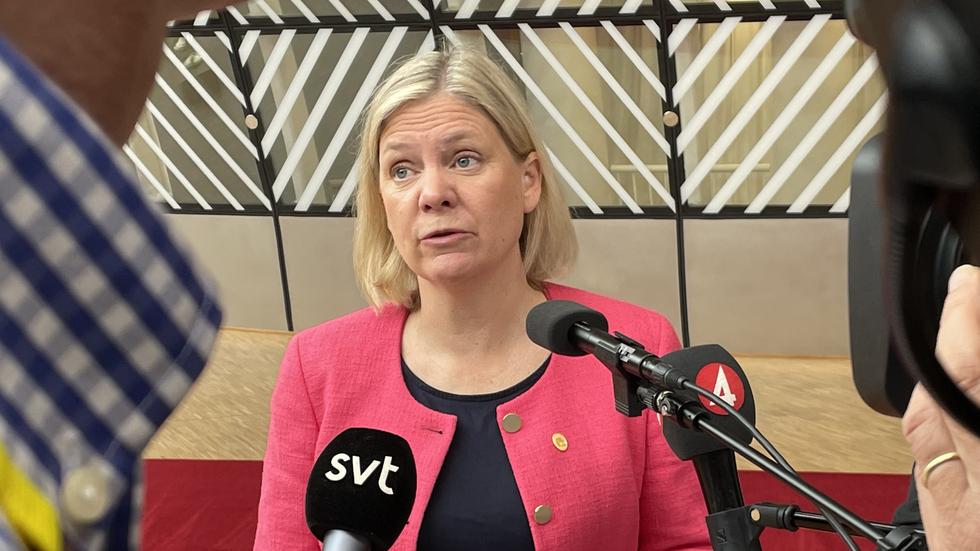 Statsminister Magdalena Andersson (S) vid EU-ledarnas toppmöte i Bryssel på fredagen. Bild: Wiktor Nummelin  / TT 