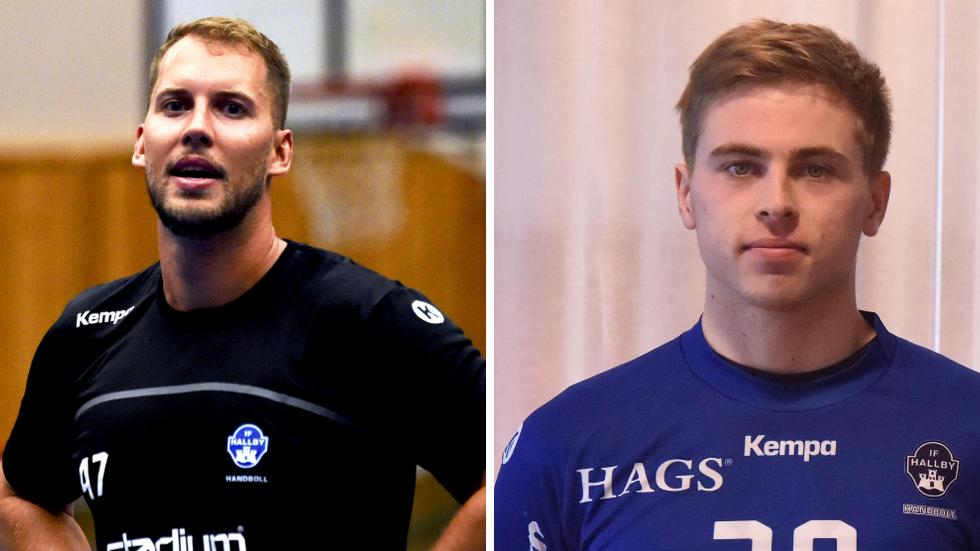Filip Berentsen och Albin Broman är två av de ny spelarna i Hallby den kommande säsongen.