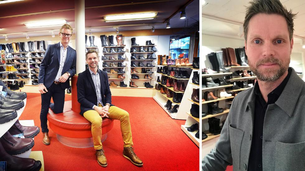 Vi påverkas väldigt hårt, säger Markus Leiner, som driver skobutiken tillsammans med sin bror Fredrik. FOTO: Evelina Mörnefält Ek / Privat. 