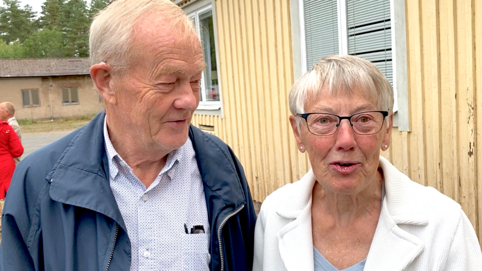 Göran Svensson och Birgitta Rydell från Lilla Råhult åkte till Hok för att rösta.