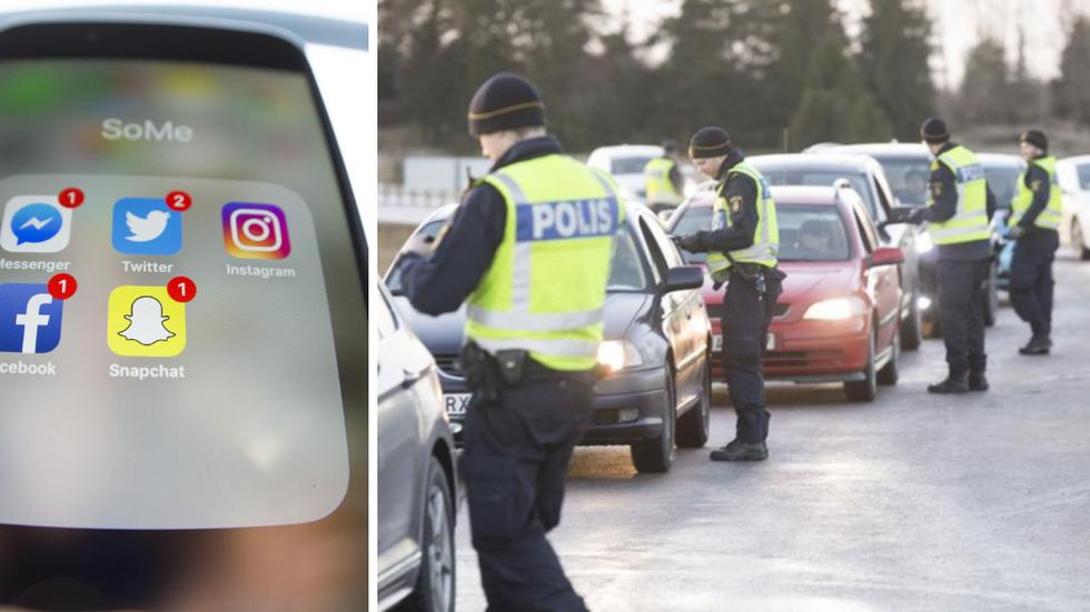 En person som är med och driver en Facebook-grupp om polisens trafikkontroller har själv dömts för flera trafikbrott. Bild: Fredrik Sandberg/TT