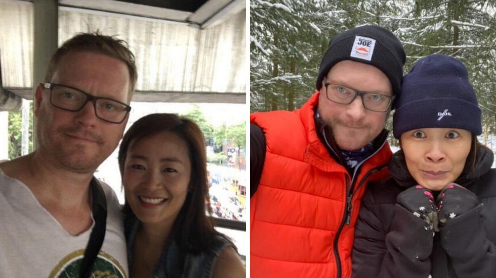 Mattias Sjöberg och Tanawarn Chaijumroen träffades online innan de möttes i verkligheten i Thailand. Nu är de med i ett kärleksprogram på tv och har förlovat sig i Sverige. 
