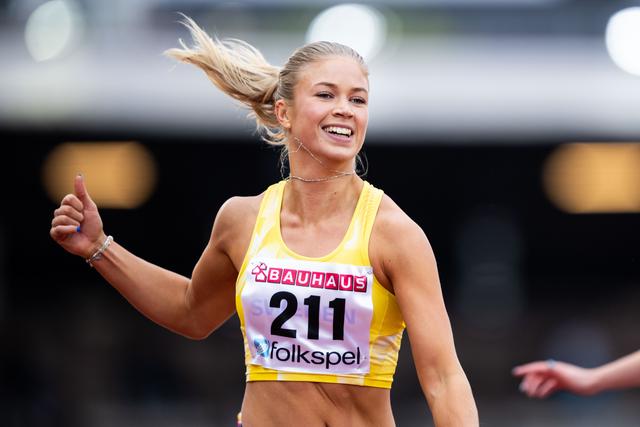 Julia Henriksson från Bjuv räknar med att sätta personbästa på 200 meter och ta sig under 23 sekunder.
