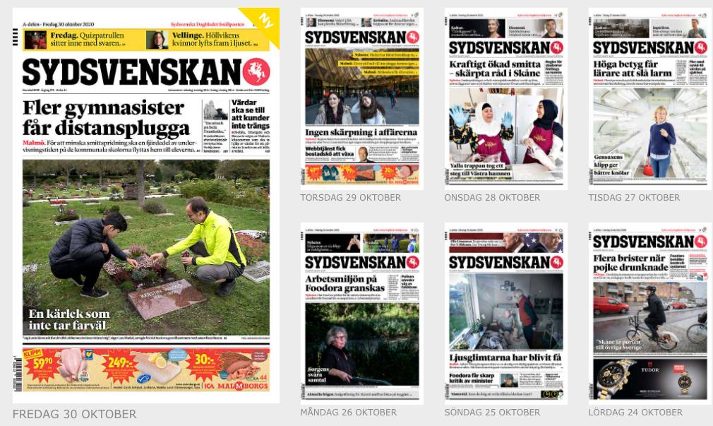 Ingen Papperstidning I Dag – Men En Fullmatad E-tidning – Sydsvenskan