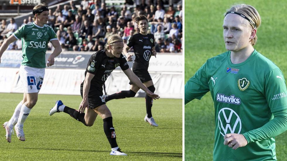 Henrik Löfkvist spelade 90 minuter mot Brage (bilden till vänster). Nu väntar dock operation för J-Södras nyförvärv.