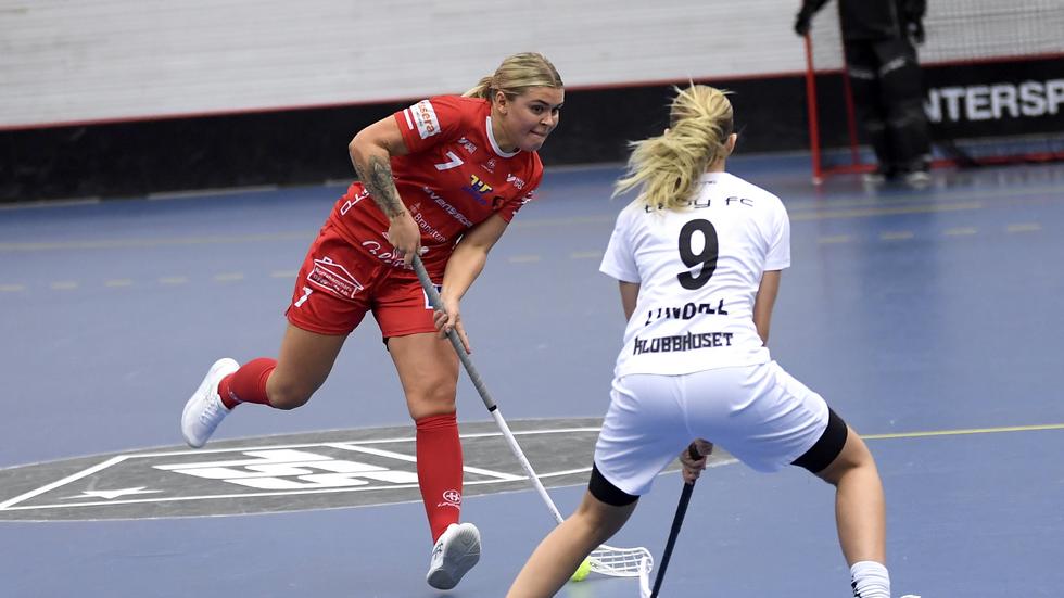 Greta Koponen gjorde JIK:s enda mål i förlustmatchen mot Täby. 