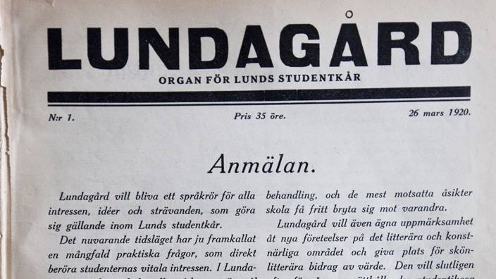 Publicering I Lundagård Fälls – Sydsvenskan