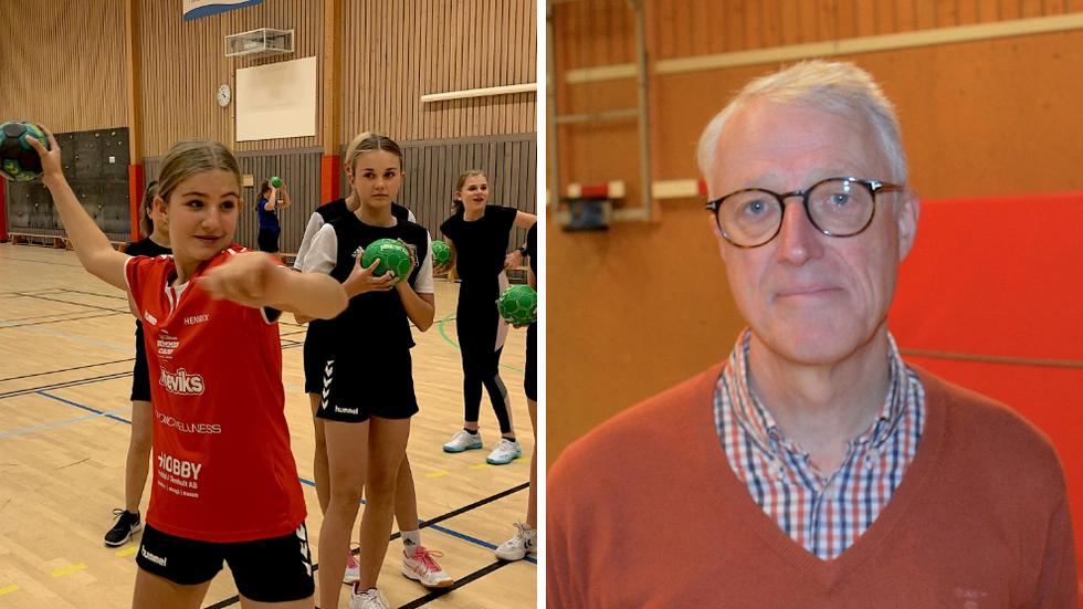 Habo handbollsklubb är en av flera idrottsföreningar som är i behov av fler halltider. Till höger Magnus Dahlkild, ordförande i Habo handbollsklubb.