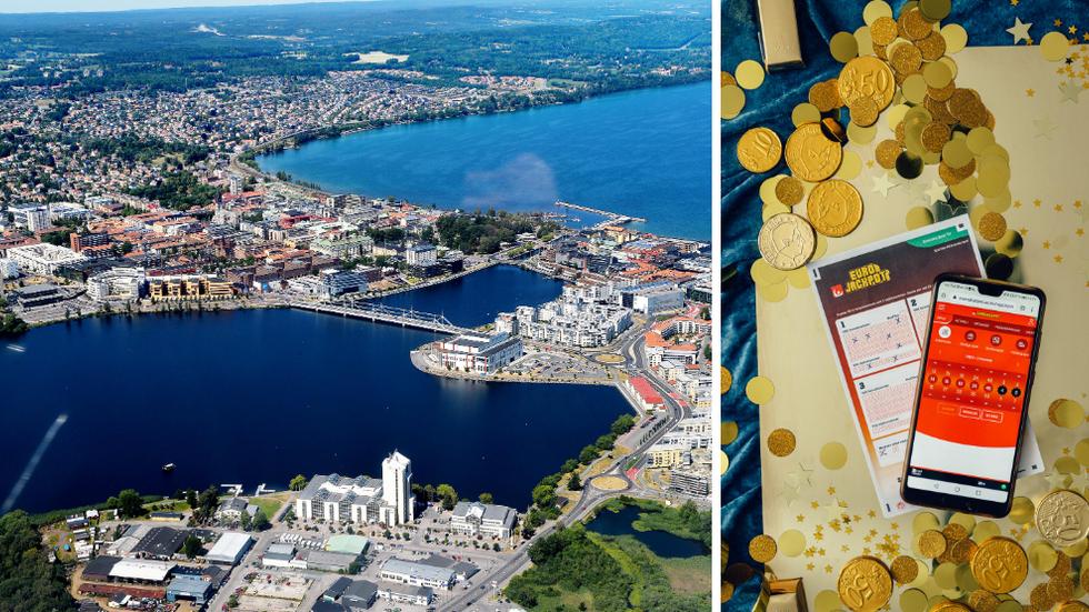 Fem Jönköpingsbor får dela på 139 miljoner kronor efter att ha tagit hem toppvinsten i Eurojackpot. Foto: Janne Wrangberth/Svenska spel 