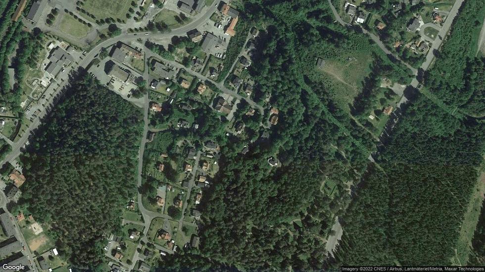 Området kring Gröna Stigen 9. Google Maps