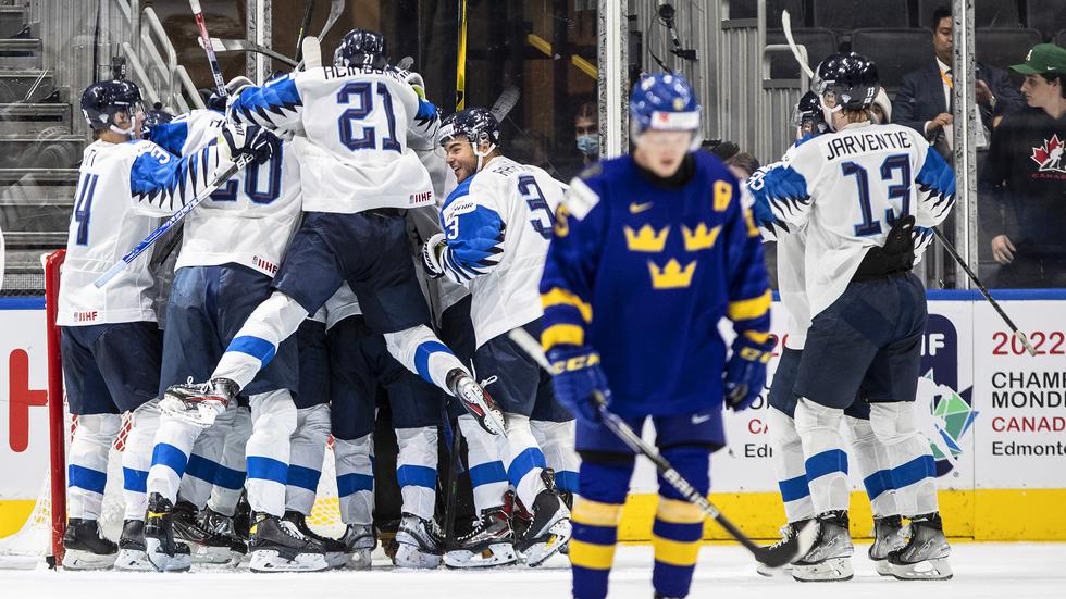 Finland spelar final mot Kanada i JVM. Bild: Jason Franson/AP/TT