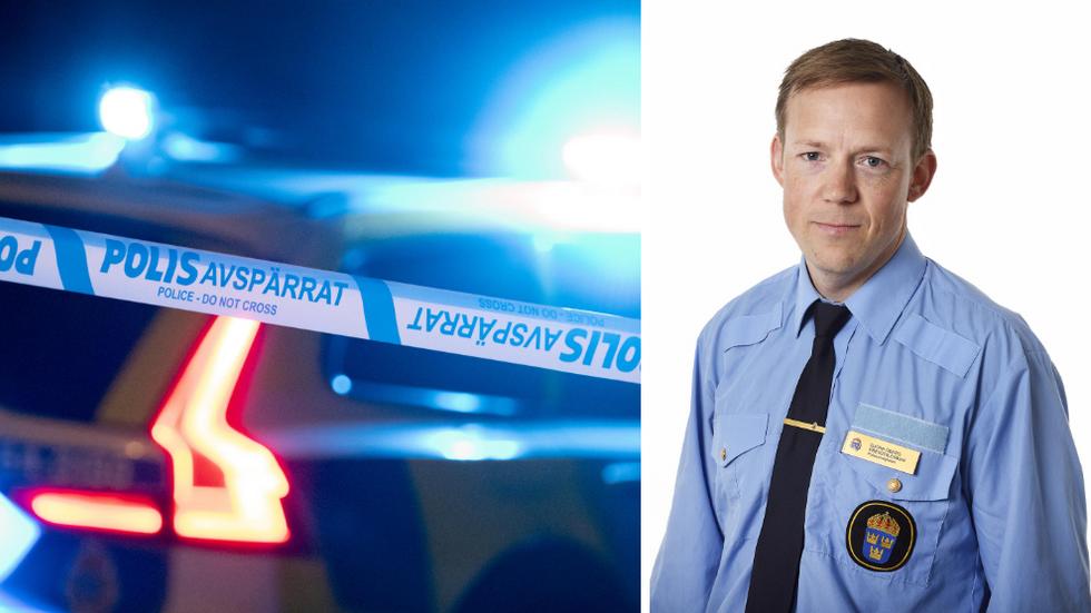 Björn Öberg, presstalesperson på polisen. Foto: Johan Nilsson/TT, Polisen/Lars Hedelin