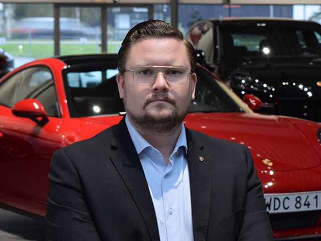 Alexander Örn, platschef på Porsche i Borås.