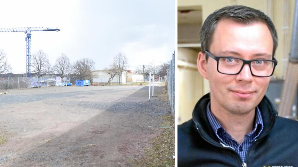 Här, väster om Oxhagsskolan på Öxnehaga, ska ett nytt sportcenter byggas. Byggnationen av två nya padelbanor, fyra pickleballplaner och en konstgräsplan för fotboll har nu beviljats bygglov.