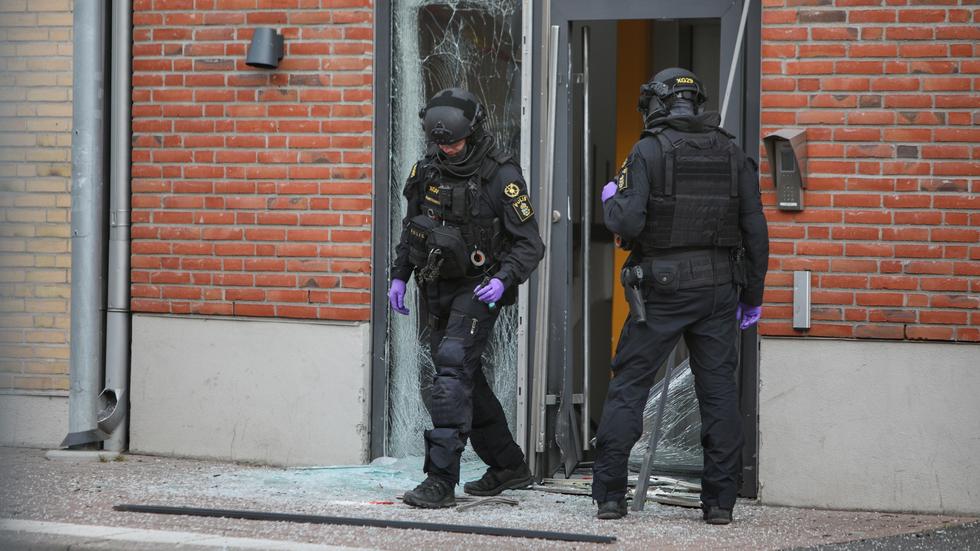 Det var en explosion på Öster under söndagsnatten. Foto: Mattias Landström/jkpg.news