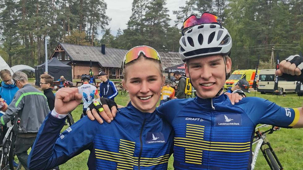 Tilda Palm tog guld och Sverre Röjgård brons när junior-EM i mountainebike orientering avgjordes i Litauen.