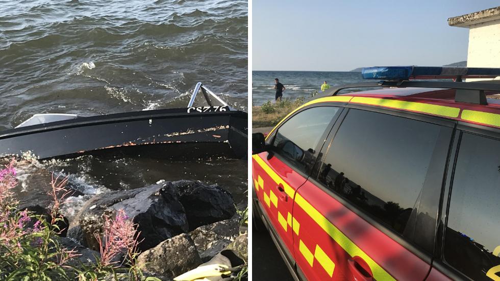 Arkivbilder. Från en annan incident där en båt hittades i södra delarna av Vättern.