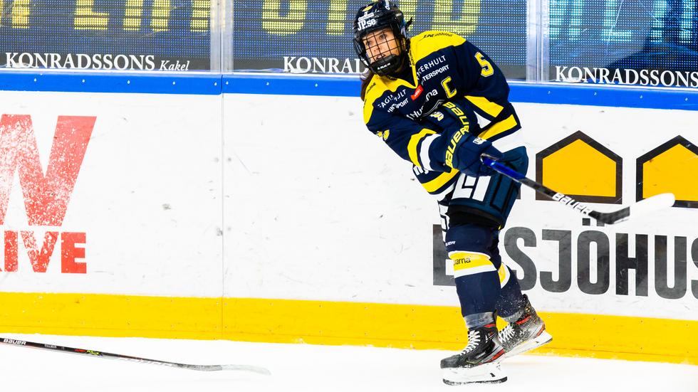 Sidney Morins HV71 fick inte med sig någon poäng i mötet med Brynäs. Foto: Axel Boberg/Bildbyrån