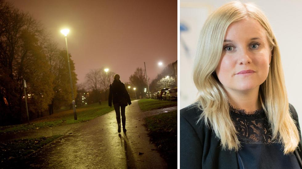 Maria Molin på Brottsförebyggande rådet konstaterar att deras undersökning visar att oron för brott är lägre i Jönköping, men att det kan handla om tillfälliga förändringar över tid. Foto: BRÅ