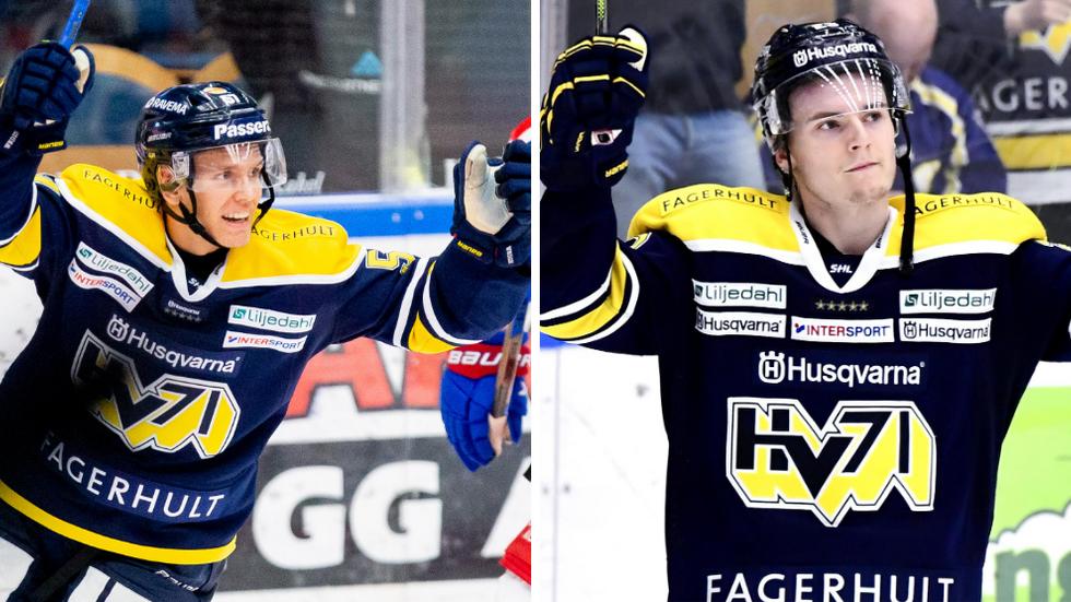 Anton Wedin och Lias Andersson är båda uttagna i Tre Kronor. Bilder: Axel Boberg/Bildbyrån och Elin Elderud.