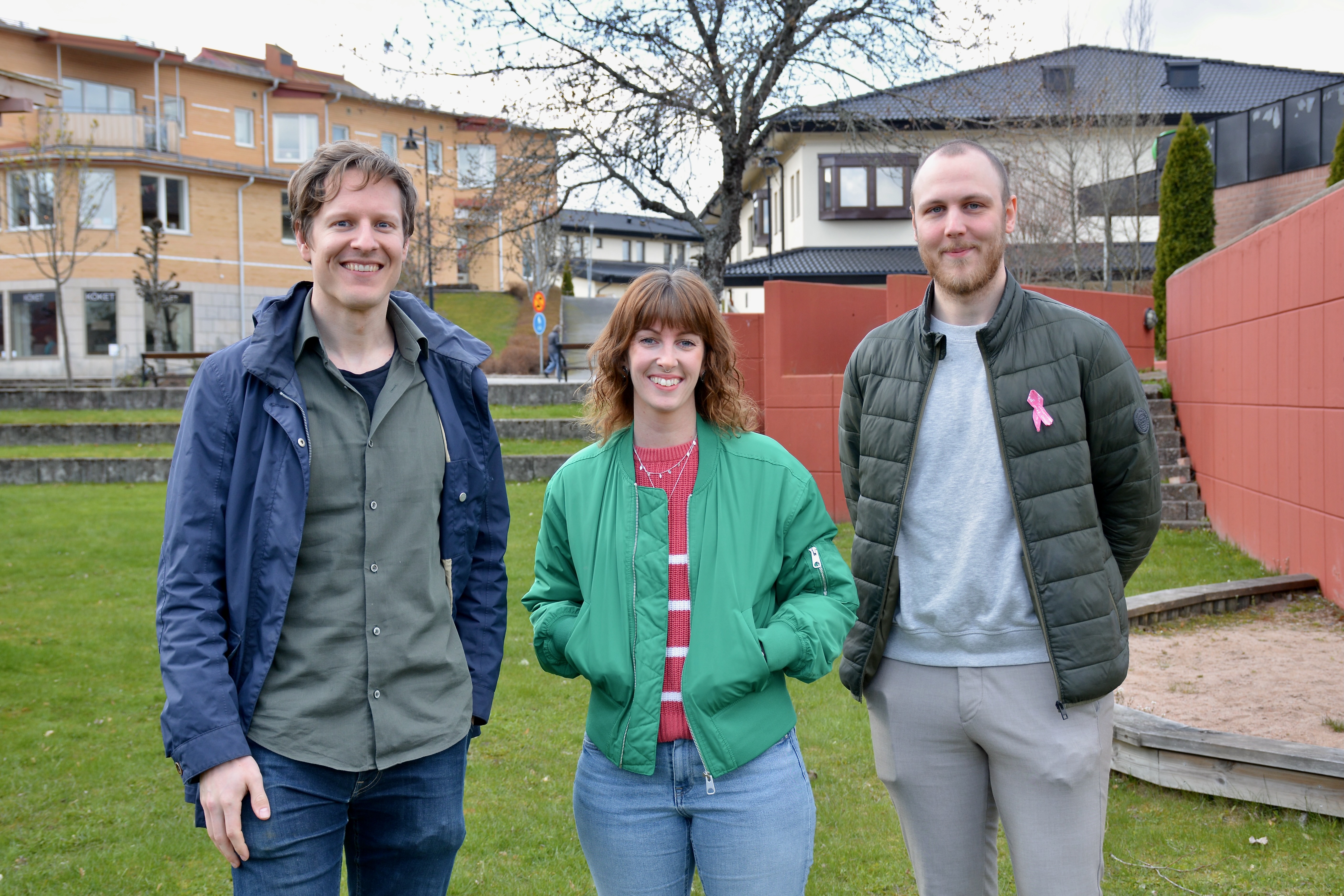 Jakob Wendefors, Elin Kothe och Philip Hernberg hoppas att det finns en ny lekpark i Gnosjö inom de närmaste åren.