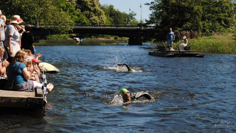 Simtävlingen går 3,3 kilometer medströms i Lödde å. Starten är vid Pegasus trädgård i Hög och målgången vid Lödde kanotklubb. 