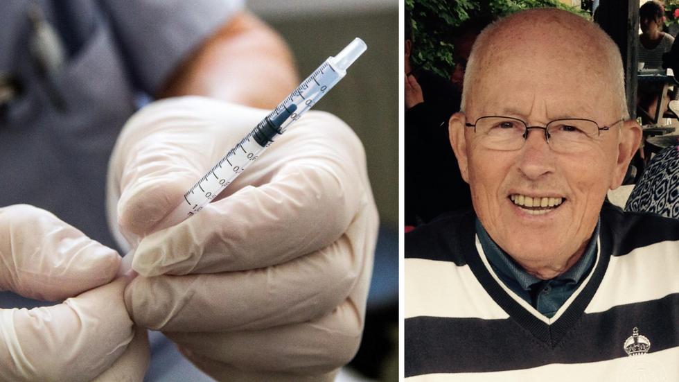 Sigvard Brännström, 89 år, lyckades få sin vaccinspruta mot covid-19 tillslut, trots många svårigheter med att boka tid.