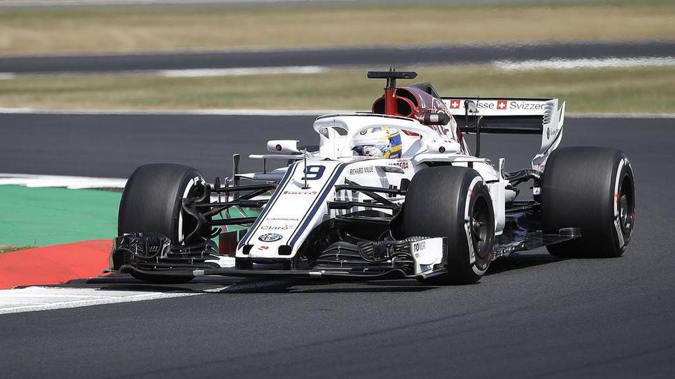 Marcus Ericsson fick bryta Storbritanniens GP.