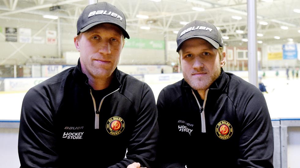 Första gången de spelade i samma kedja blev det nio poäng. När man sammanfattar bröderna Thörnbergs säsong i HC Dalen gjorde duon 61 poäng på 41 matcher. FOTO: Magnus Sundvall. 