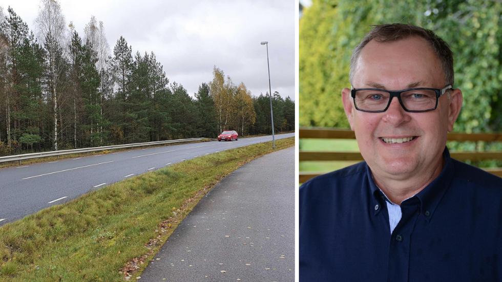 Ett nytt bostadsområde planeras vid Hokvägen. Gert Jonsson (M) kommunstyrelsens ordförande. Bild: Ellen Nilsson.