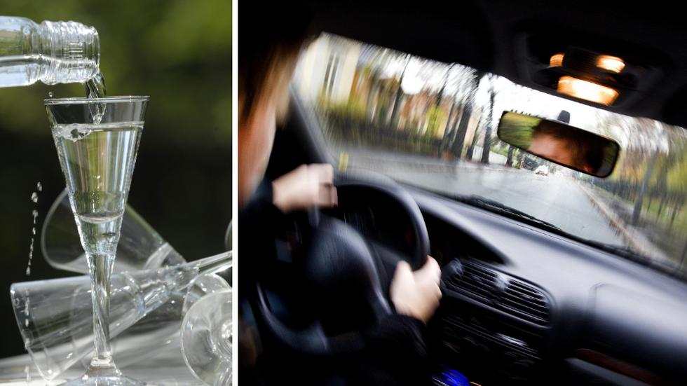 Mannen delade en flaska starksprit med sin vän strax innan han satte sig i bilen för att köra hem. OBS: Genrebilder. Foto: Fredrik Sandberg/TT, Gorm Kallestad/TT