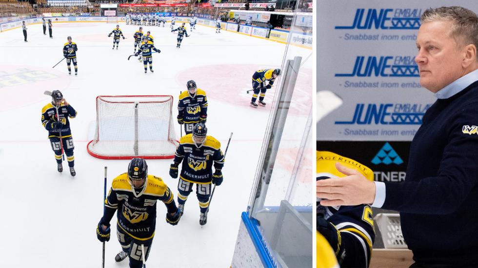 En degradering till Hockeyallsvenskan innebär 24 miljoner kronor i minskade intäkter. Foto: Carl Sandin / BILDBYRÅN