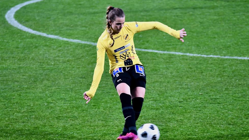 Amanda Roos gjorde det avgörande målet i Mariebos match mot Eksjö.