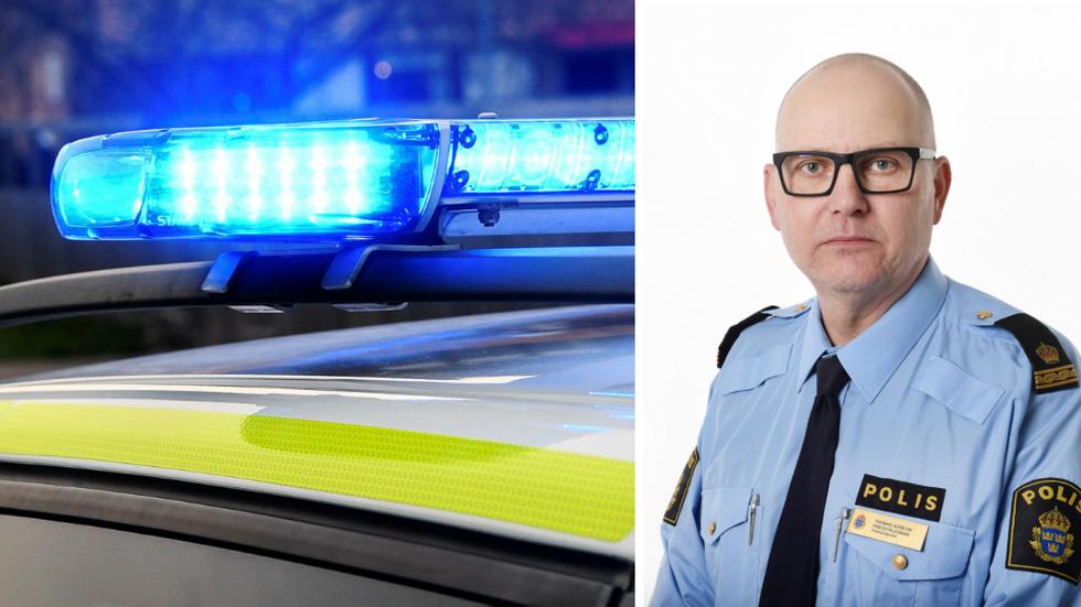 Genrebild + Thomas Agnevik, polisens presstalesperson. Foto: Johan Nilsson/TT + Lars Hedelin