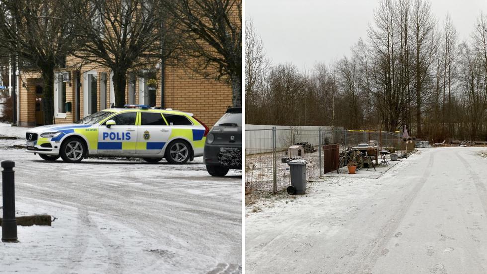 Under tisdagen var polisen på plats i centrala Sävsjö kopplat till utredningsarbetet. Foto: Clara Fors Wisbyse, Hannes Björklund.