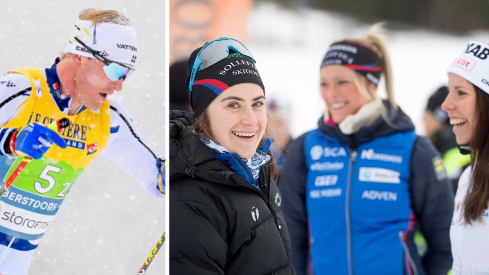 Oskar Svensson, Ebba Andersson, Frida Karlsson och Charlotte Kalla är några av de svenska stjärnåkarna som kan komma att åka i de nationella tävlingarna.