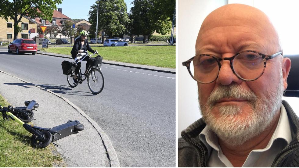 ”Det är viktigt att allmänheten vet vart de ska vända sig när de ser en felparkerad sparkcykel. Vi har ett förslag om att de alltid ska vända sig till kommunens kontaktcenter”, säger Carlos Trischler, trafikingenjör på Jönköpings kommun.