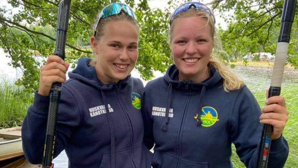HKK-duon Agnes Klahr och Alva Johansson tog SM-brons på K2 200 meter. 