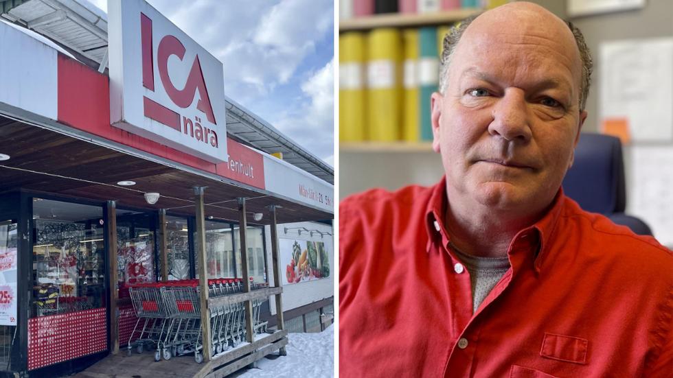 Clarence Ridderström, butikschef på Ica Nära i Tenhult, tror att ett pristak på matvaror vore väldigt svårt att få igenom. 